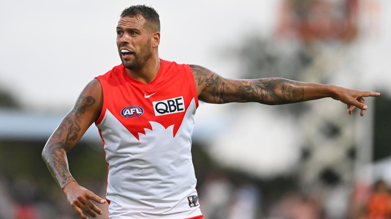 Lance Franklin kicked his first goal of the evening in the third quarter. Photo: Getty Images