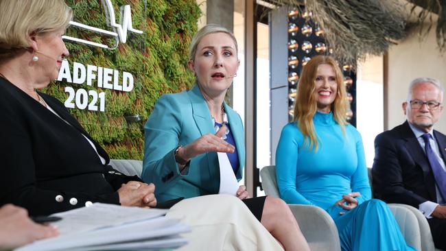 Great minds discussing big issues: Ann Sherry (from left), Amy Brown, Catriona Wallace and Tony Shepherd. Picture: Richard Dobson