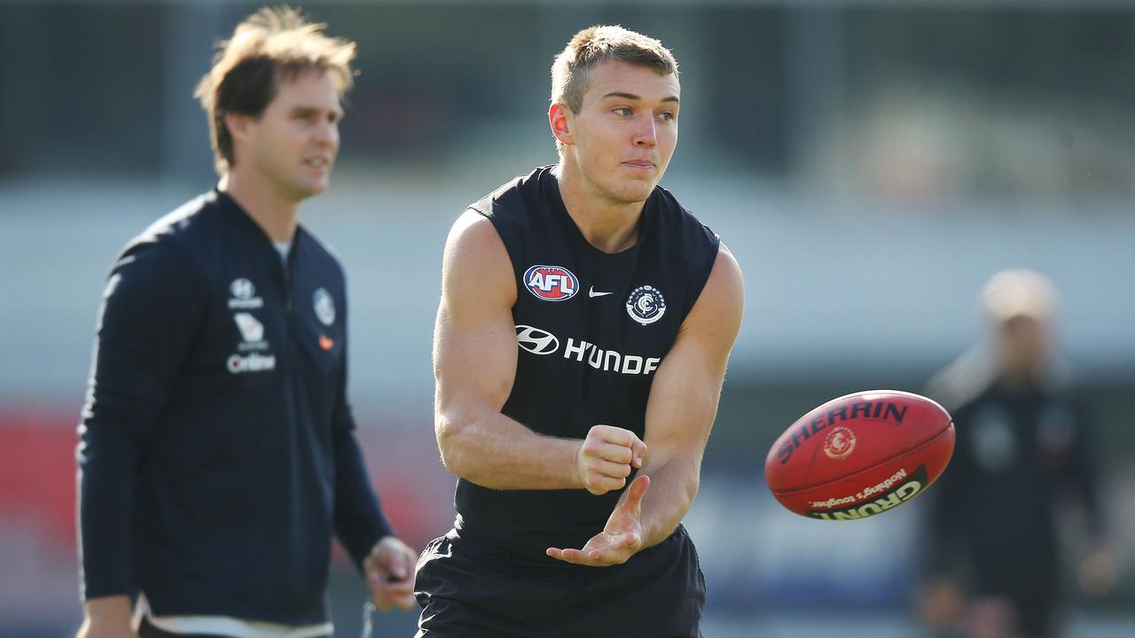 Patrick Cripps trains under David Teague’s watchful eye as the pair target a resurgence in 2020.