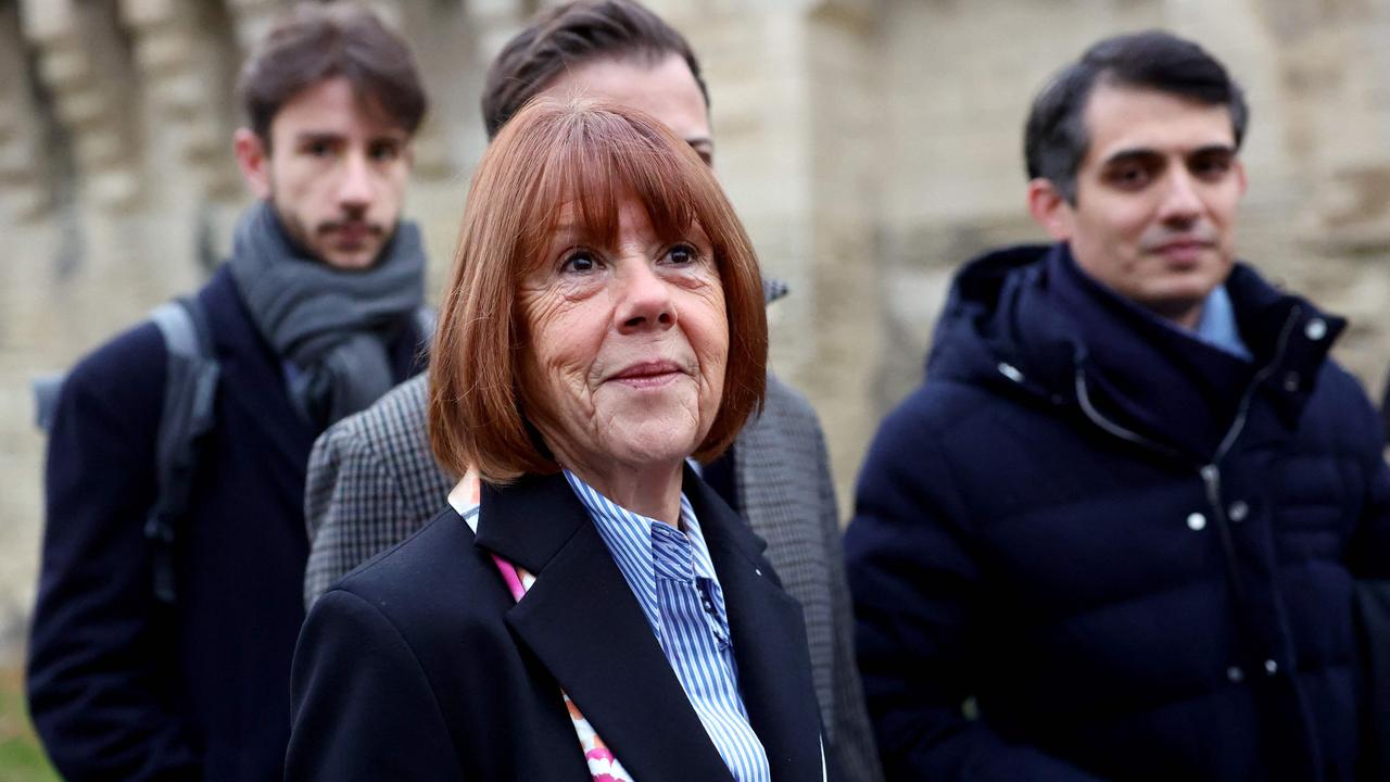 Gisele Pelicot arrives with her lawyer Stephane Babonneau at the courthouse in Avignon. Picture: Clement MAHOUDEAU / AFP