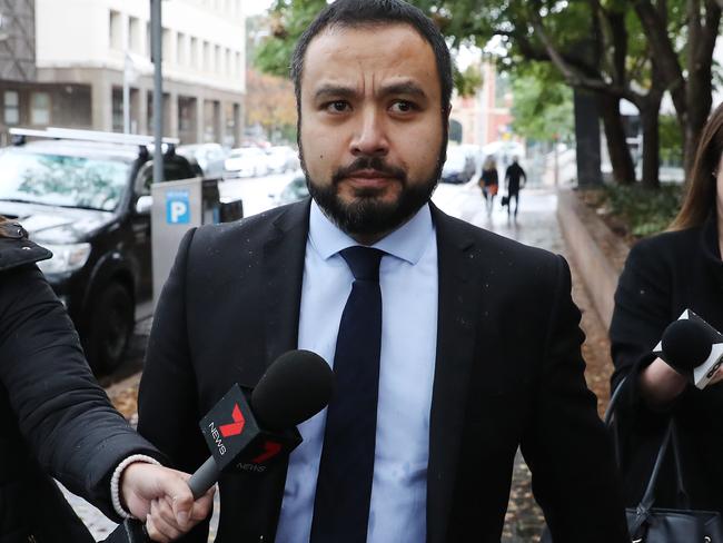 The man’s lawyer Justin Wong outside Parramatta Court today. Picture: David Swift.