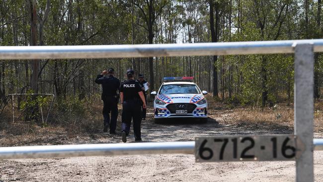 Police on scene following a shooting at Tiaro, south of Maryborough. Picture: Cody Fox