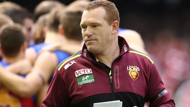 Justin Leppitsch during Brisbane’s loss to St Kilda.