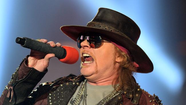 LAS VEGAS, NV - MAY 21: Singer Axl Rose of Guns N' Roses performs at The Joint inside the Hard Rock Hotel & Casino during the opening night of the band's second residency, "Guns N' Roses - An Evening of Destruction. No Trickery!" on May 21, 2014 in Las Vegas, Nevada. (Photo by Ethan Miller/Getty Images)