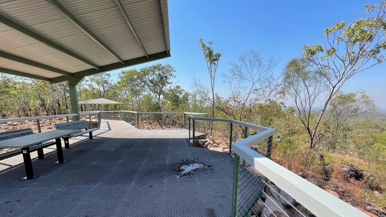 Damage to the Central Valley lookout in Litchfield National Park. Picture: Supplied