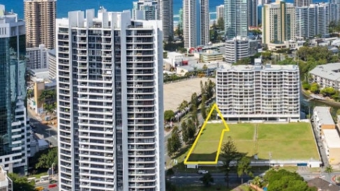 The prime location for the Surfers Paradise Bowls Club site land owned and sold by the council.