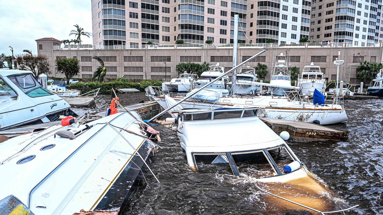 A marina in the aftermath of Hurricane Ian in Fort Myers, Florida. Picture: AFP