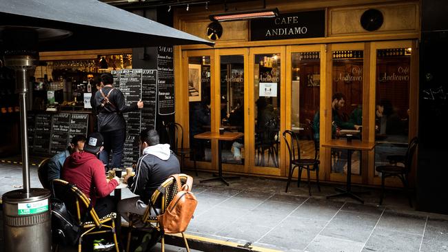 The pandemic has hit Melbourne’s CBD, including popular Degraves Street, hard. Picture: Getty