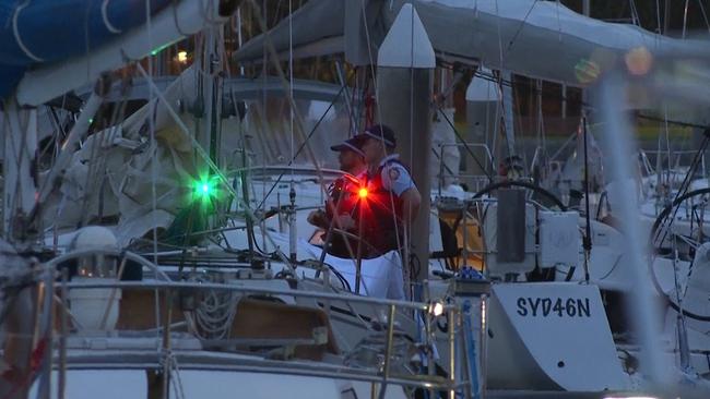 NSW Police at Rushcutters Bay following the tragedy. Picture: TNV