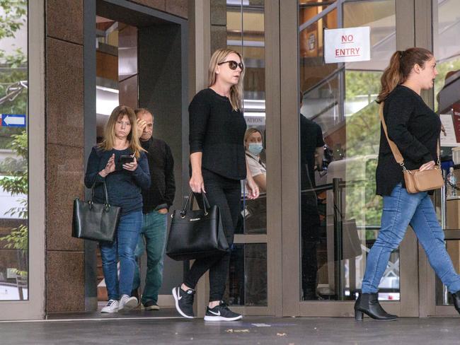 Mr Gauci’s supporters leaving court. Picture: David Geraghty