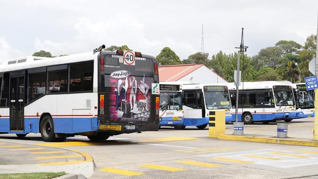 Buses at the State Transit depot in Willoughby.