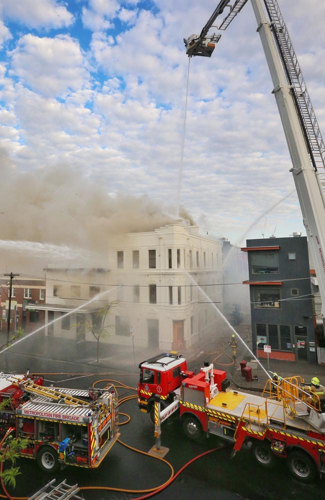 The Albion was destroyed in the fire. Picture: Hamish Blair