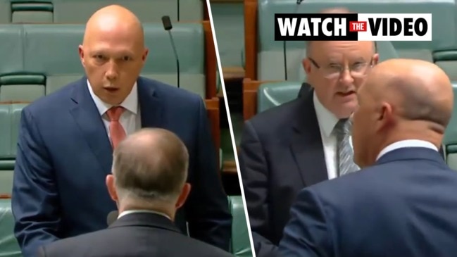 Peter Dutton shuts down Anthony Albanese during Brittany Higgins speech (ABC News)