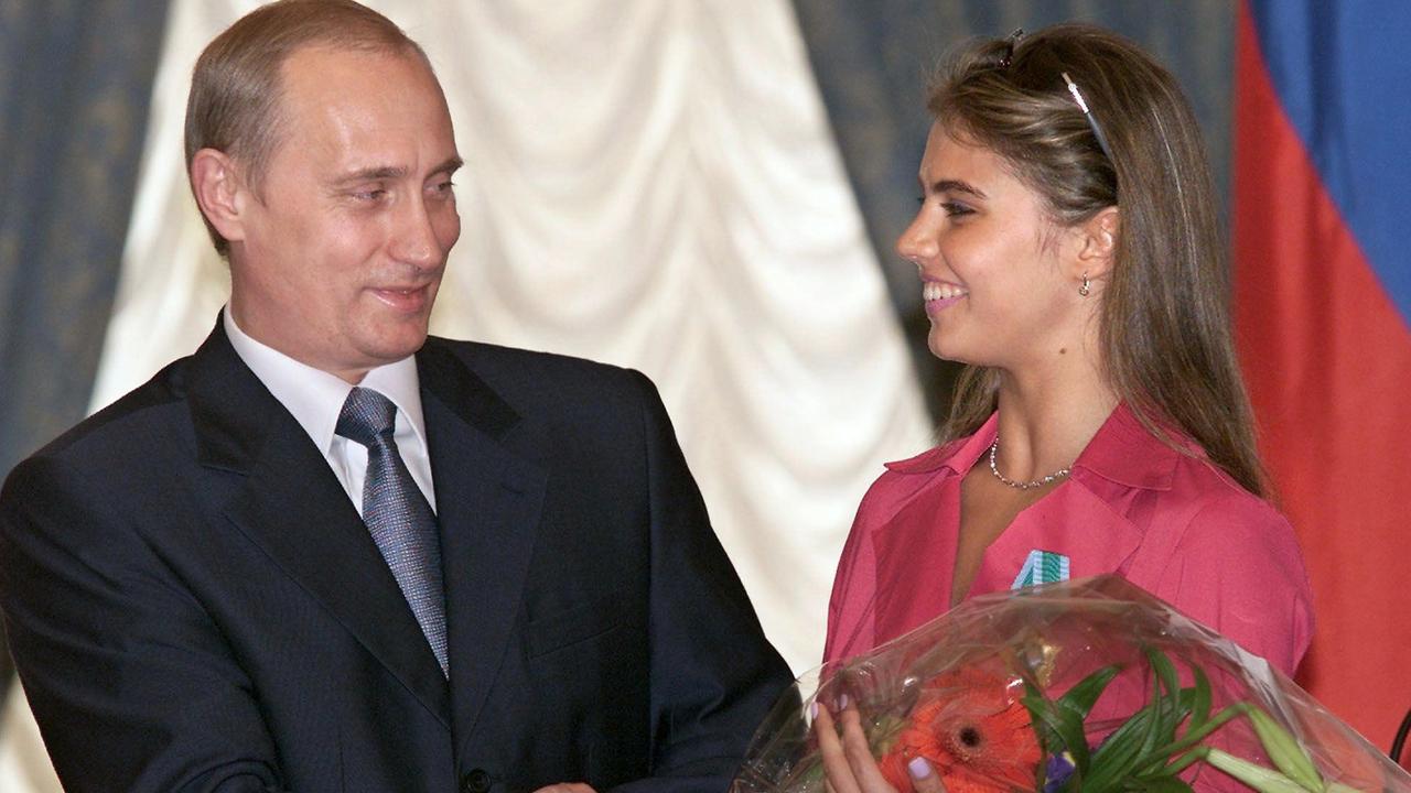 The Russian leader is said to have “secret girlfriends” including Russian gymnast Alina Kabayeva. Picture: AFP