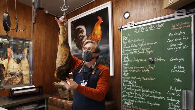 ‘Customer confidence has fallen away,’ says Grant Hilliard, owner of Feather &amp; Bone Providore in Sydney’s Marrickville. Picture: Jane Dempster