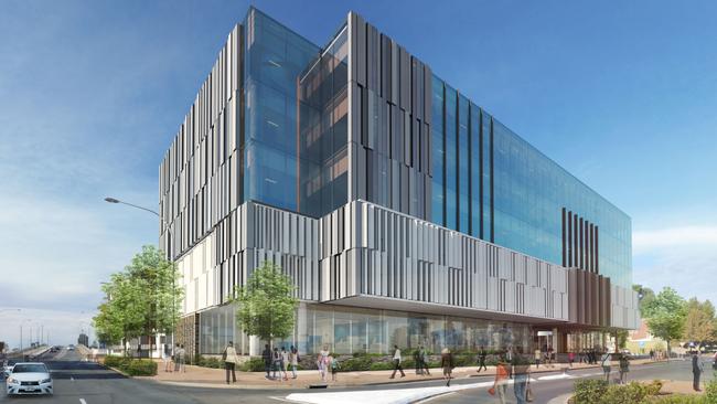 Artist impressions of the proposed State Government office building at the corner of Nile and Robe St, Port Adelaide.