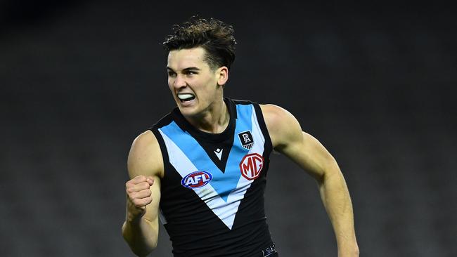 Port Adelaide’s Connor Rozee. (Photo by Quinn Rooney/Getty Images)