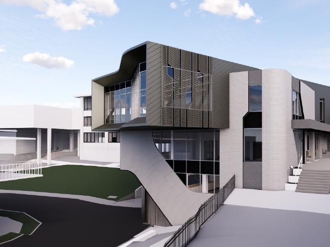 Artist impression of a proposed Innovation centre planned for Hillcrest Christian College on the Gold Coast. Picture: Supplied.