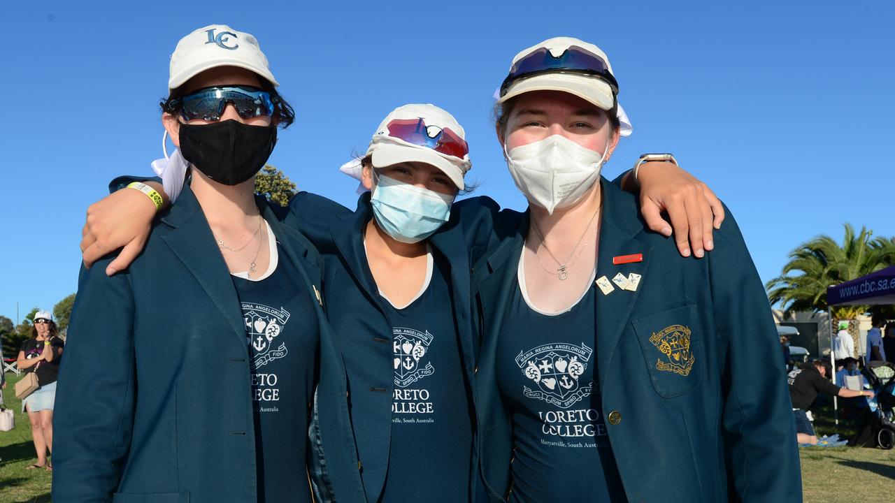 Loreto College students at the regatta. Picture: Michael Marschall