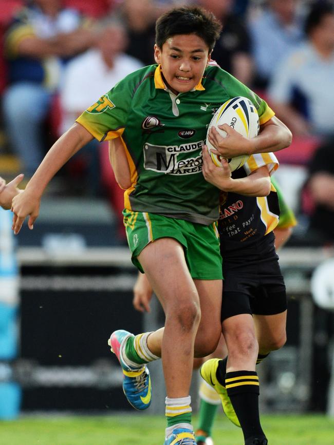 Grand Hagai in action for Mareeba Gladiators as an 11-year-old.