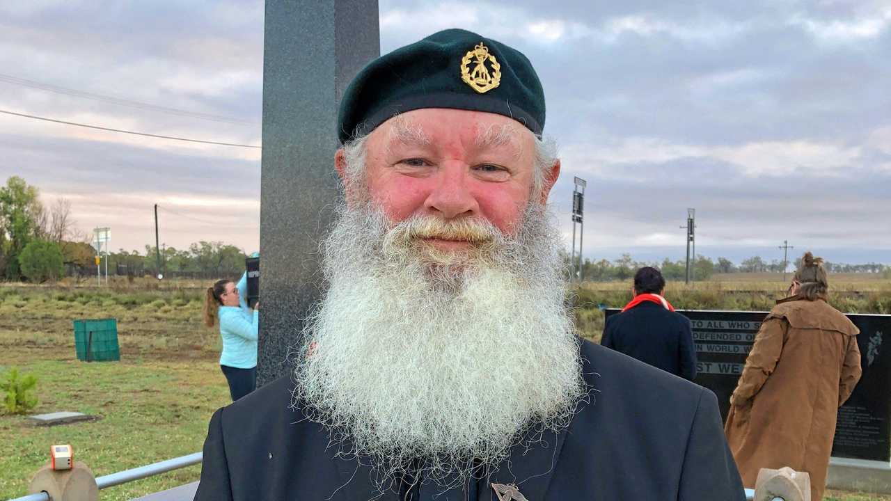 PRIDE: Despite no one asking veteran Robert Henderson to do it, he spends the days leading up to Anzac Day each year preparing his small town's cenotaph. Picture: Jorja McDonnell