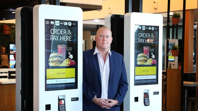 McDonalds Australia CEO Andrew Gregory at the Thornleigh store in Sydney. Picture: John Feder.