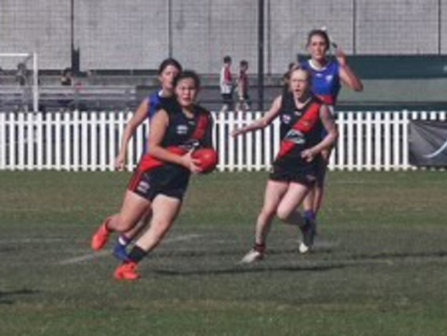 Imogen Hungerford of the North Shore Bombers in the Women's U20s grand final. Picture: Contributed