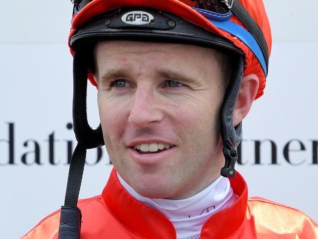 Jockey Tommy Berry is seen in the mounting yard after riding Aim to victory in race 1, the TAB Venue Mode Handicap during Saturday Races at Royal Randwick Racecourse in Sydney, Saturday, December 21, 2019. (AAP Image/Simon Bullard) NO ARCHIVING, EDITORIAL USE ONLY