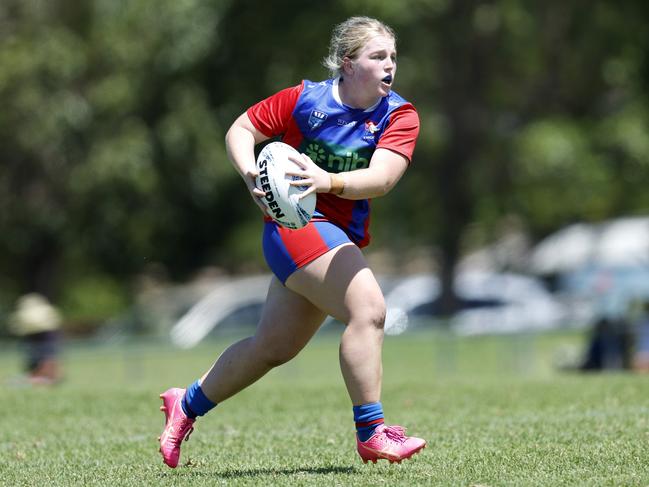 Lauren Filip takes a charge. Picture: Michael Gorton