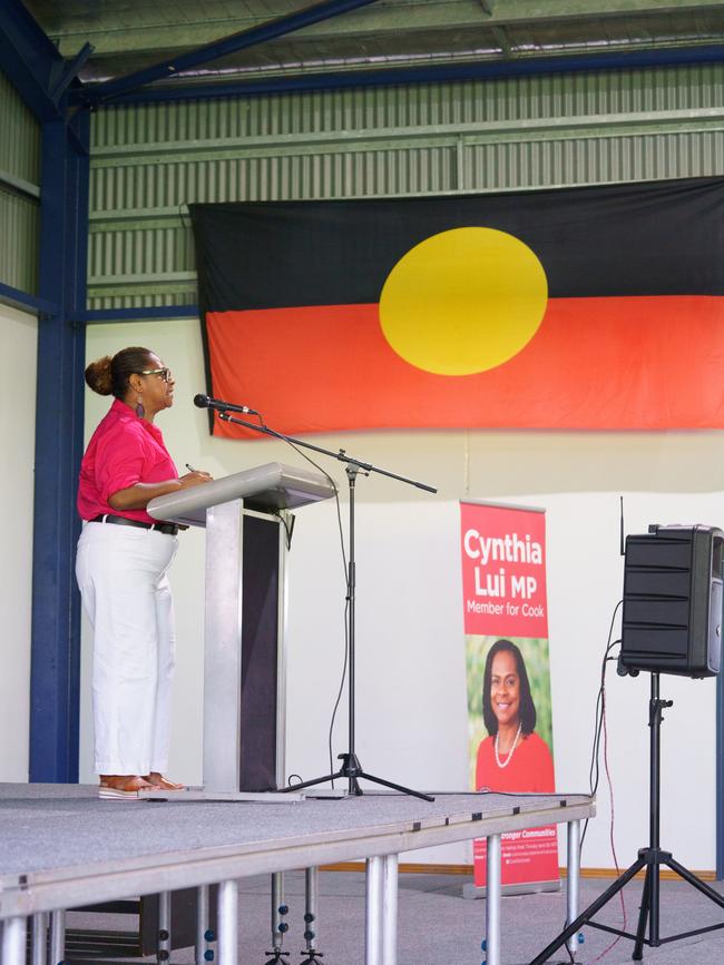 Member for Cook Cynthia Lui supported Premier Annastacia Palaszczuk's announcement of $64 million towards freight funding. Picture: supplied