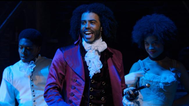 Daveed Diggs is Thomas Jefferson in Hamilton, which is now streaming on Disney+.