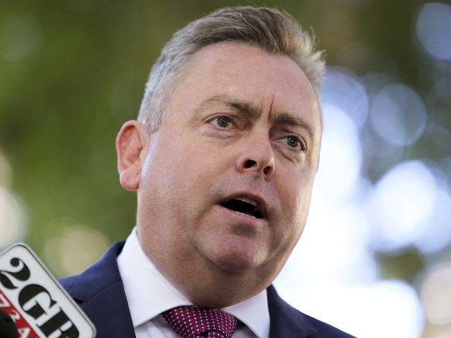 NSW Planning Minister Anthony Roberts refused to comment on claims his department does not monitor the number of bedrooms built in units. Picture:AAP Image/Paul Braven