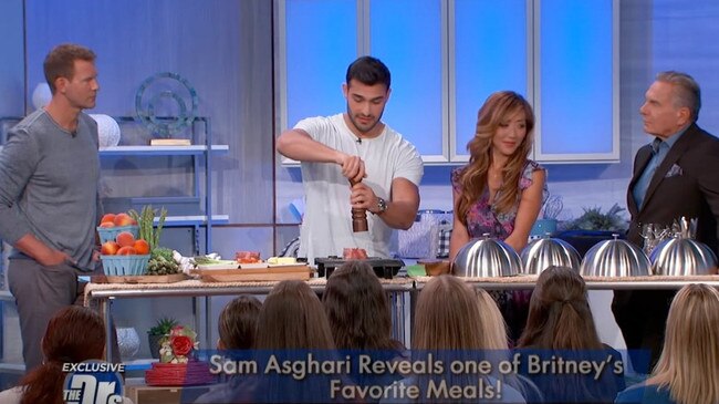 Sam once revealed his steak dish for Britney while on the TV show The Doctors. Picture: Instagram/The Doctors/CBS