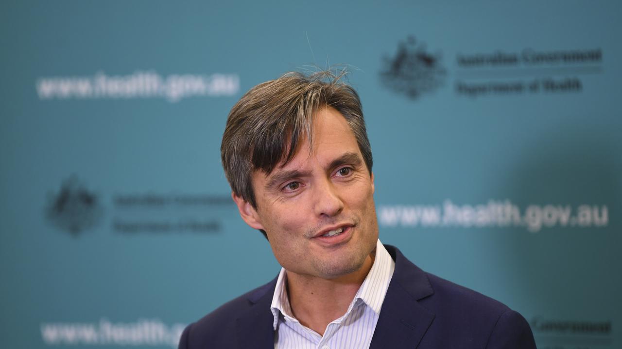 Deputy chief medical officer Dr Nick Coatsworth called the 5G conspiracy ‘ridiculous’. Picture: Lukas Coch/AAP