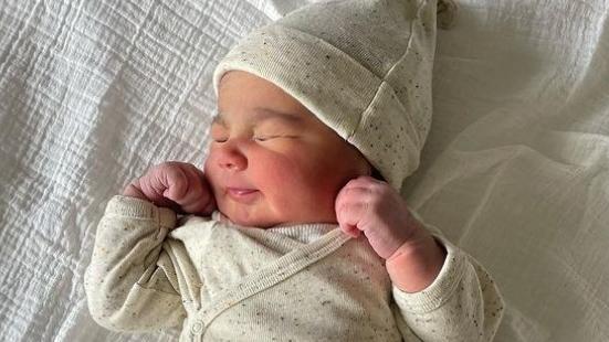 Jeremy Cameron is a dad, welcoming baby Macey. Picture: Instagram