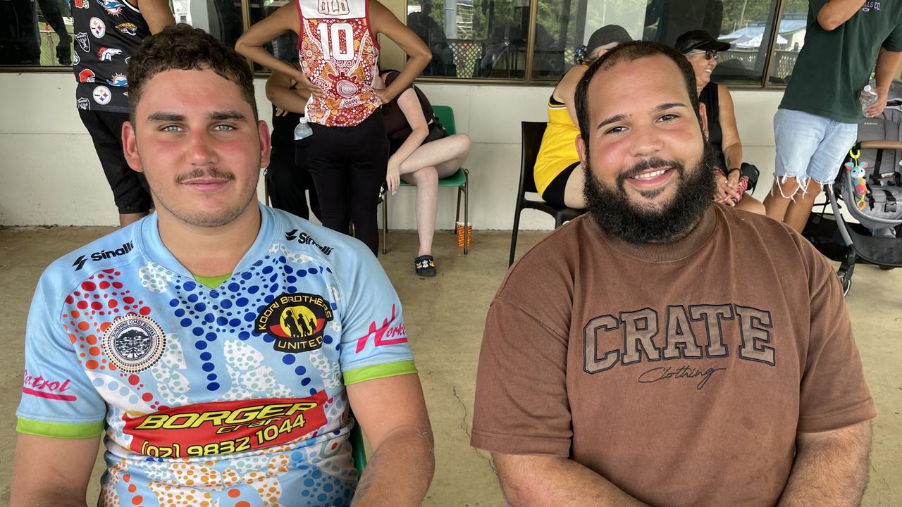 Quayden Cobbo and Michael Short at the 2024 Sunshine Coast Bunyas Rugby League Carnival. Picture: Iwan Jones