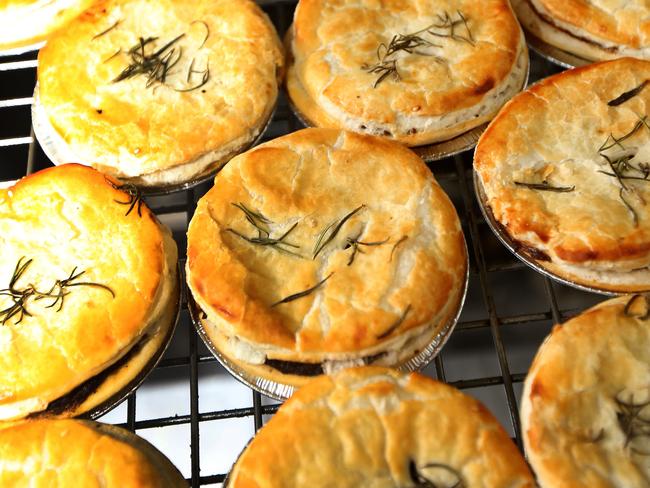 Pic of the rosemary and lamb pie! at Fosters Bakery at Mermaid Beach . Picture Mike Batterham