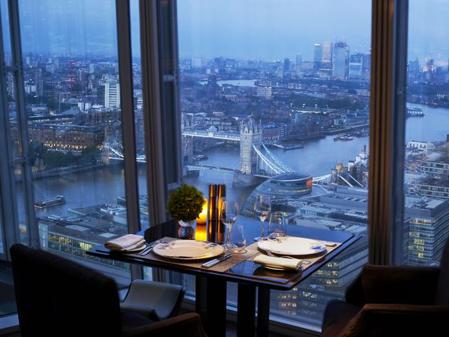 Diners can enjoy views of London Bridge from Shangri-La at The Shard.