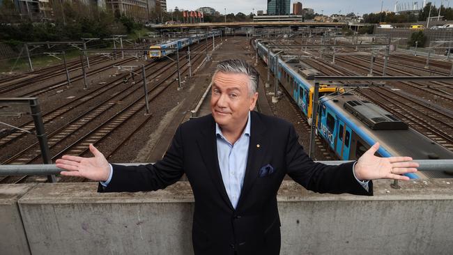 McGuire often had a say on Melbourne infrastructure, once calling for a park to be built over the Jolimont Rail Yards as a future Melbourne landmark. Picture: David Caird