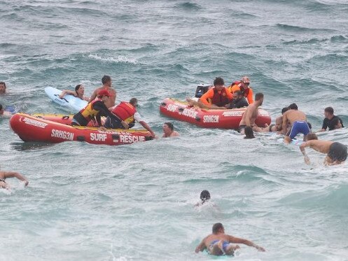 The mass rescue at Maroubra Beach occurred late on Sunday afternoon