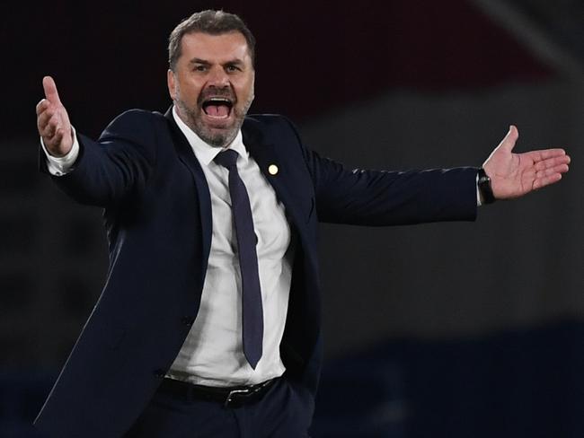 YOKOHAMA, JAPAN - MAY 12:  (EDITORIAL USE ONLY) Ange Postecoglou,coach of Yokohama F.Marinos looks on during the J.League J1 match between Yokohama F.Marinos and Gamba Osaka at Nissan Stadium on May 12, 2018 in Yokohama, Kanagawa, Japan.  (Photo by Masashi Hara/Getty Images)