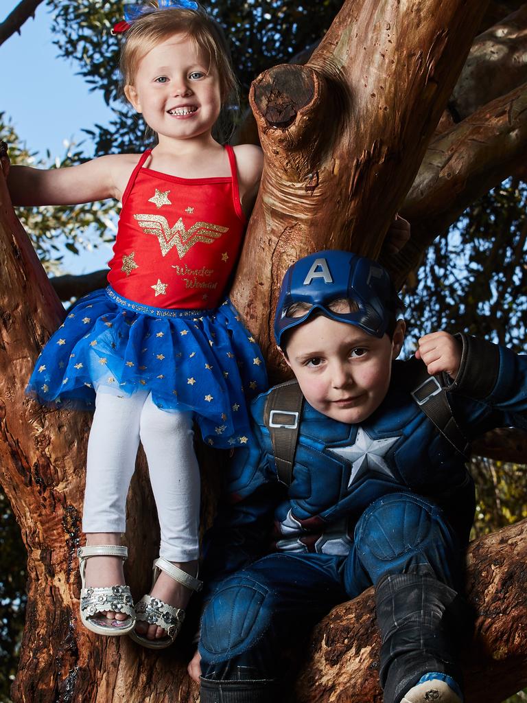 Muscular Dystrophy: Woodcroft child care kids in superhero costumes ...