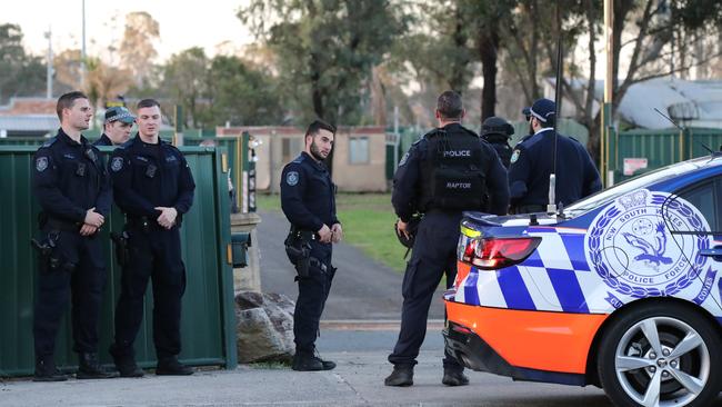 Police laid siege to the Gypsy Jokers clubhouse on the Horsley Drive in Horsley Park won Tuesday.