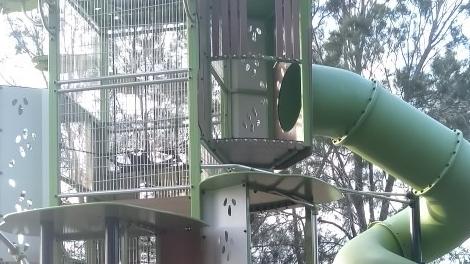 SOCIAL MEDIA IMAGE DISCUSS USE WITH YOUR EDITOR – Alleged vandalism has forced the closure of one of the more popular pieces of play equipment in Grafton's Jacaranda Park.