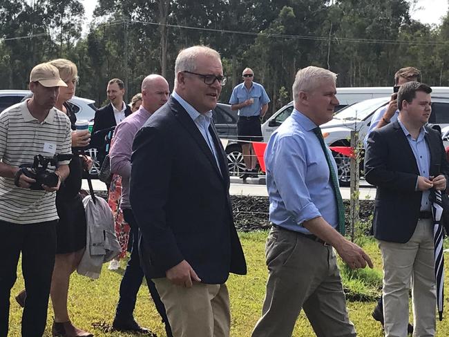 Prime Minister Scott Morrison and NSW Premier Gladys Berejiklian visited Lismore after the grand opening of the Pacific Highway upgrade in New Italy.