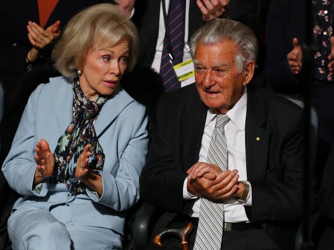 The late Bob Hawke with Blanche D'Alpuget in 2016. Picture: Britta Campion