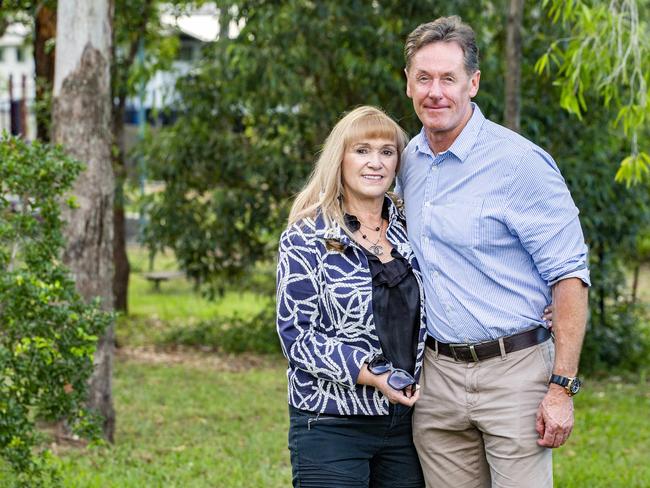 Likely-Logan City Council Mayor Darren Power with wife Lynne. Picture: AAP Image/Richard Walker