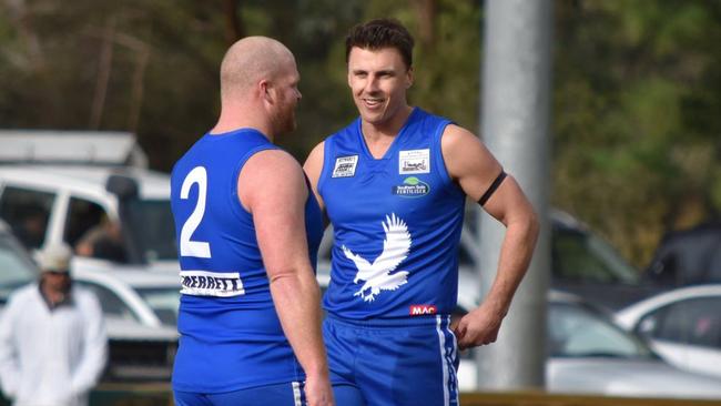 Matthew Lloyd playing for the Penola Football Club on the weekend. Picture: Penola Football Club