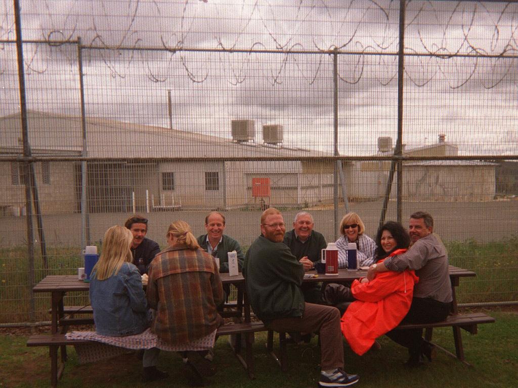 Bond spends time with friends during a picnic at Karnet Prison Farm, with wife Diana Bliss, friends Rose Hancock Porteous and her husband Willy. Joining them were four other friends and another prisoner.