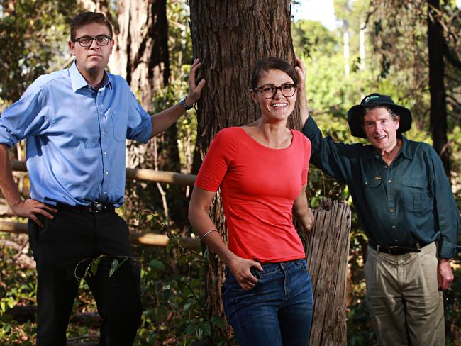 Jo Taranto of environmental group 5 for Ryde backed the Bundara campaign, as did Ryde Mayor Jerome Laxale (left) and John Boyle. Picture: Adam Yip